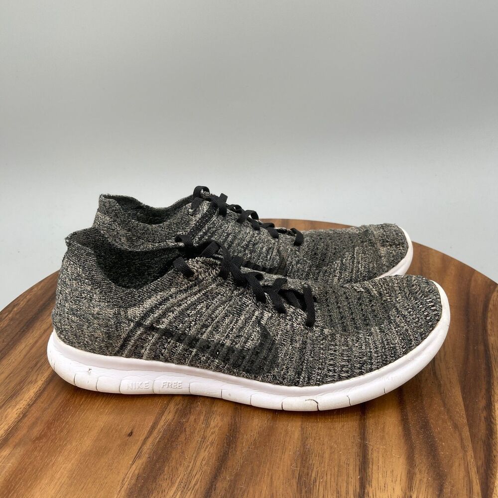 Nike Free RN Flyknit Shoes Womens Size 10 Gray Running Comfort Walking Sneakers